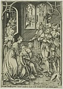 The Suicide of Lucretia by Israhel van Meckenem, the younger
