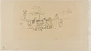 The Terrace, Luxembourg by James McNeill Whistler