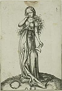 The Third Foolish Virgin by Martin Schongauer