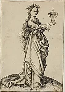 The Third Wise Virgin by Martin Schongauer