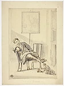 The Tired Sportsman by Style of William Hogarth