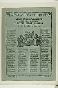 The Tourist Calavera by José Guadalupe Posada
