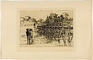 The Village Ford by Francis Seymour Haden