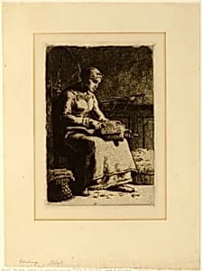 The Wool-Carder by Jean François Millet