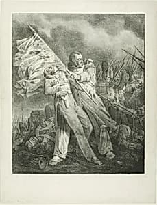The Wounded Standard-Bearer by Hippolyte Bellangé