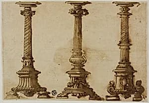 Three Candelabra by Giovanni Battista Montano