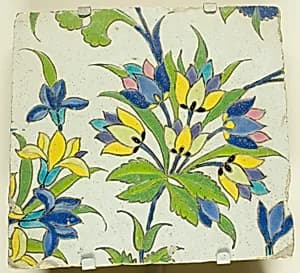 Tile with Floral Motifs by Islamic