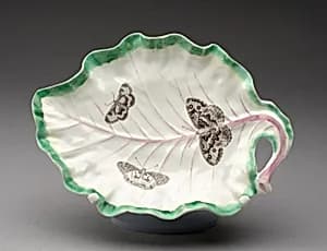 Tobacco Leaf Dish by Worcester Porcelain Factory