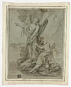 Tobias and the Angel by Style of Laurent de La Hyre