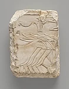 Tomb Wall Fragment Depicting Donkeys by Ancient Egyptian