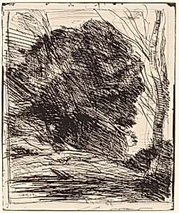 Trees on a Mountainside by Jean Baptiste Camille Corot