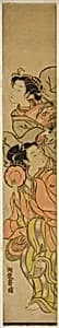 Two Dancers by Isoda Koryusai