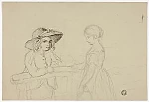 Two Girls at Gate by Elizabeth Murray