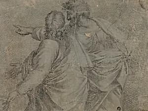 Two Men Conversing and Gesturing by Raphael