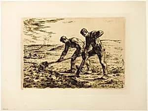 Two Men Digging by Jean François Millet