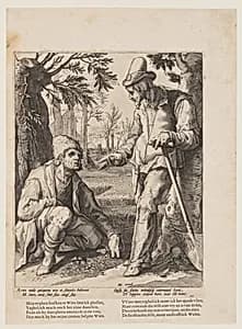 Two Peasants by Jacob Matham