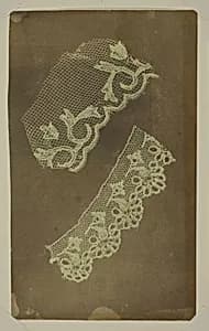 Two Scraps of Lace by William Henry Fox Talbot