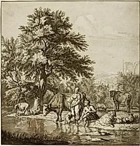 Two Shepherds with Cattle