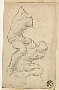 Two Struggling Figures by Michelangelo Buonarroti