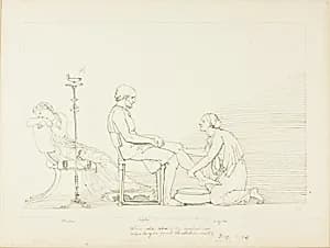 Ulysses, Penelope and Euryclea by John Flaxman