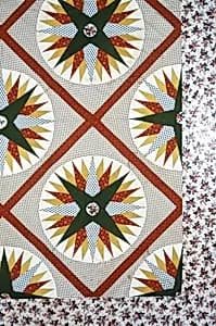 Unfinished "Mariner's Compass" Quilt by Unknown