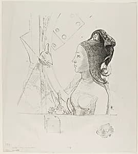 Untitled Trial Lithograph by Odilon Redon