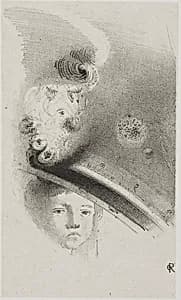 Untitled Trial Lithograph by Odilon Redon