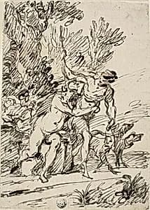 Venus and Adonis by Domenico Gargiuli (Micco Spadaro)