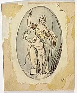 Venus and Cupid by Style of William Hamilton