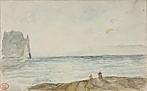 View at Étretat by Paul Huet