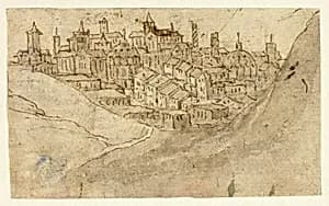 View of Hill Town by Unknown artist