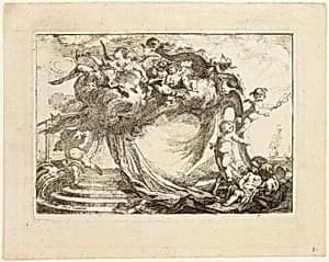Vignette for an Address by Gabriel Jacques de Saint-Aubin
