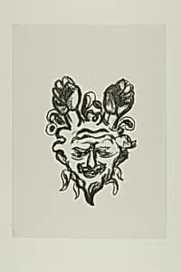 Vignette: Satyr's Head by Edvard Munch