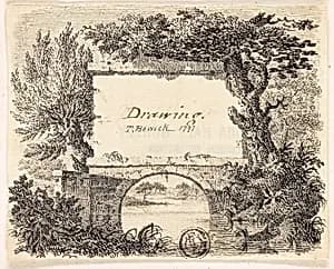 Vignette with Bridge Trees by Thomas Bewick