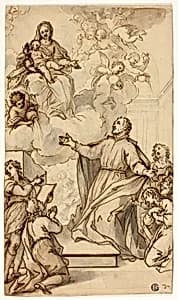Vision of Philip Neri by Anthony van Dyck