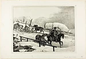 Wagon Ascending a Slope by Jean Louis André Théodore Géricault