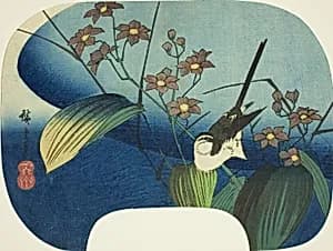 Wagtail and monochoria by Utagawa Hiroshige