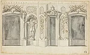 Wall with Hunting Designs