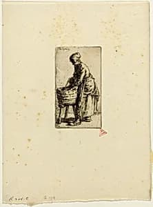 Washerwoman by Charles Émile Jacque