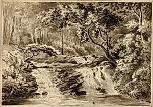 Waterfalls and Woods by Style of Amos Green