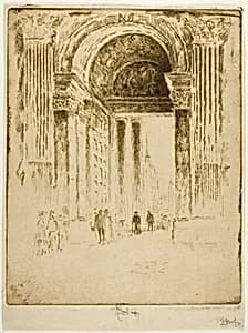 West Door, St. Paul's by Joseph Pennell