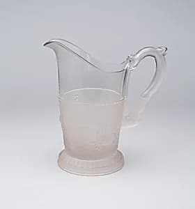 "Westward Ho!/Pioneer" pattern pitcher by Gillinder and Sons