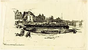 Whistler's House, Old Chelsea by Francis Seymour Haden