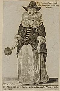 Wife of the London Mayor by Wenceslaus Hollar