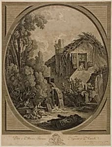 Windmill Landscape by Pierre François Laurent