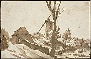 Windmill Near the Hague by Jan de Bisschop