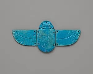 Winged Scarab Amulet by Ancient Egyptian