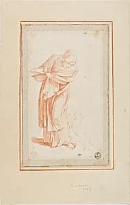 Woman and Dog by Unknown Italian