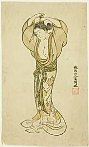 Woman Arranging Her Hair by Kyosen