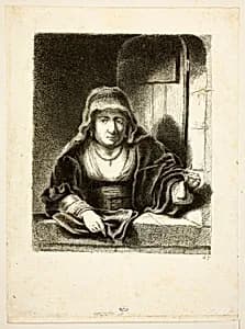 Woman at a Window by Jean-Pierre Norblin de la Gourdaine